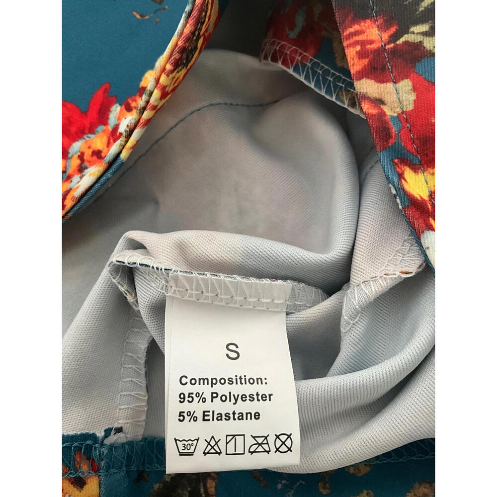 Private Label Teal Floral Velvet Blazer - Picture 8 of 9
